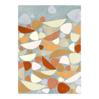 Sea Bed Orange Abstract (Print Only)
