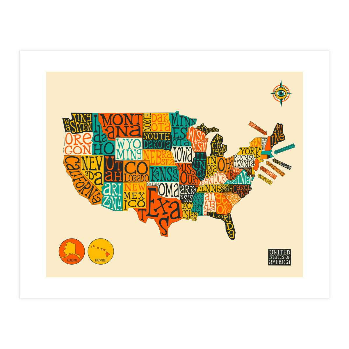 UNITED STATES MAP (Print Only)