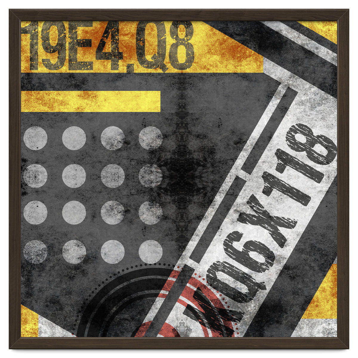 Abstract Industrial Black And Yellow