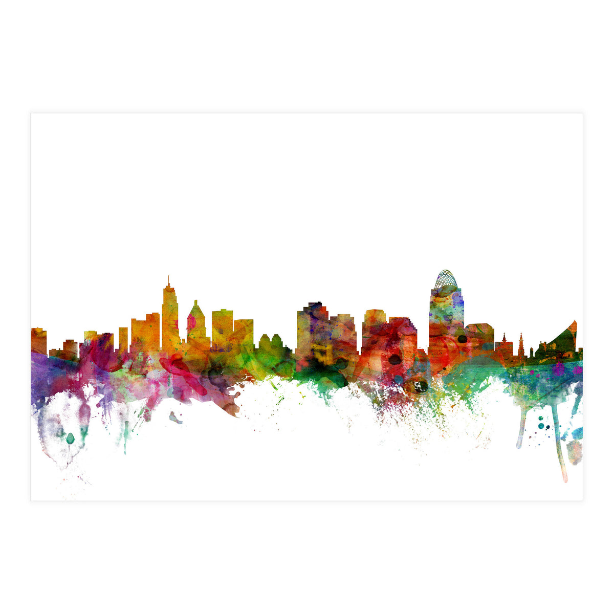 Cincinnati Ohio Skyline (Print Only)