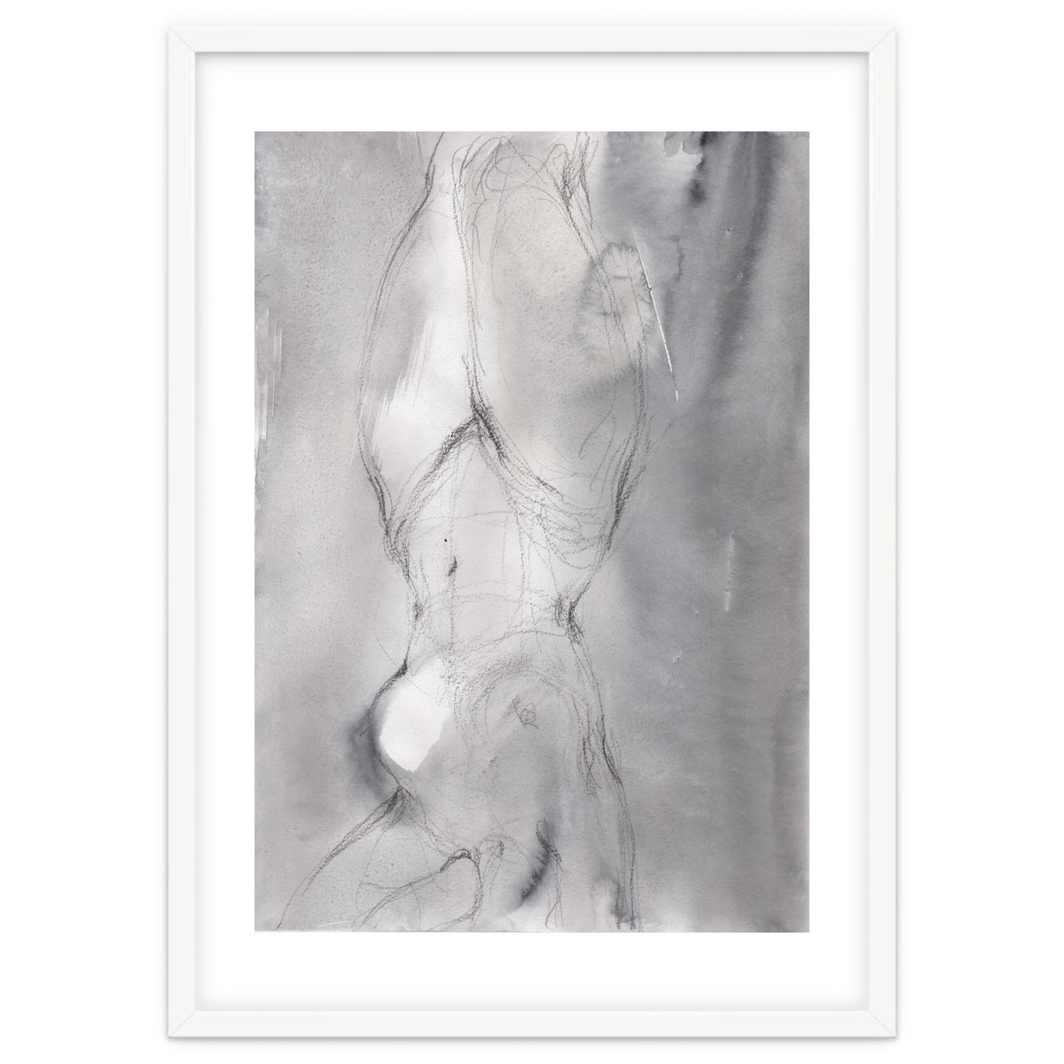 Beautiful erotic drawing of woman.