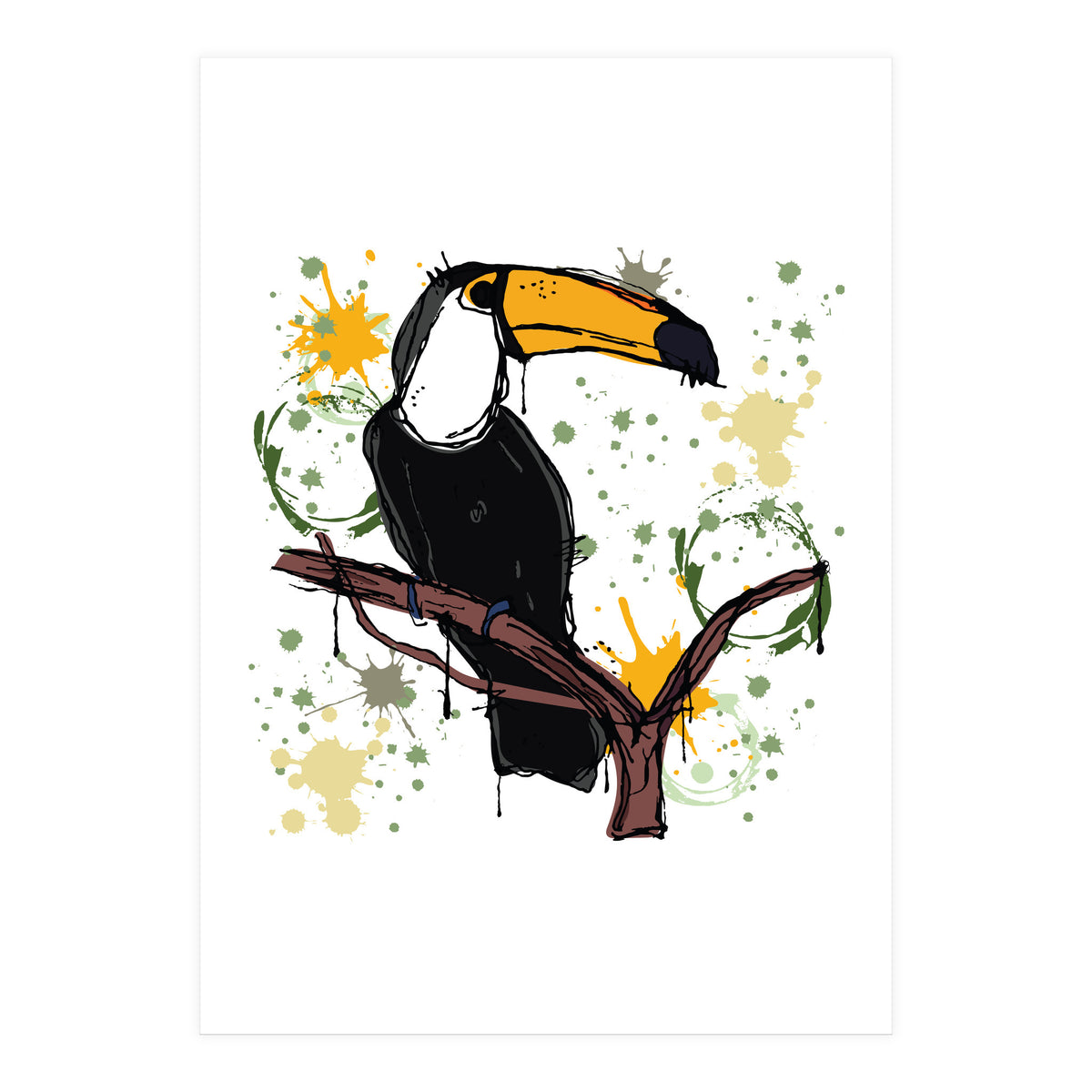 Toucan scribble sketch (Print Only)