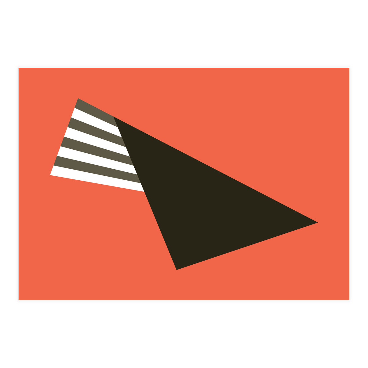 Geometric Shapes No. 75 - pink & stripes (Print Only)