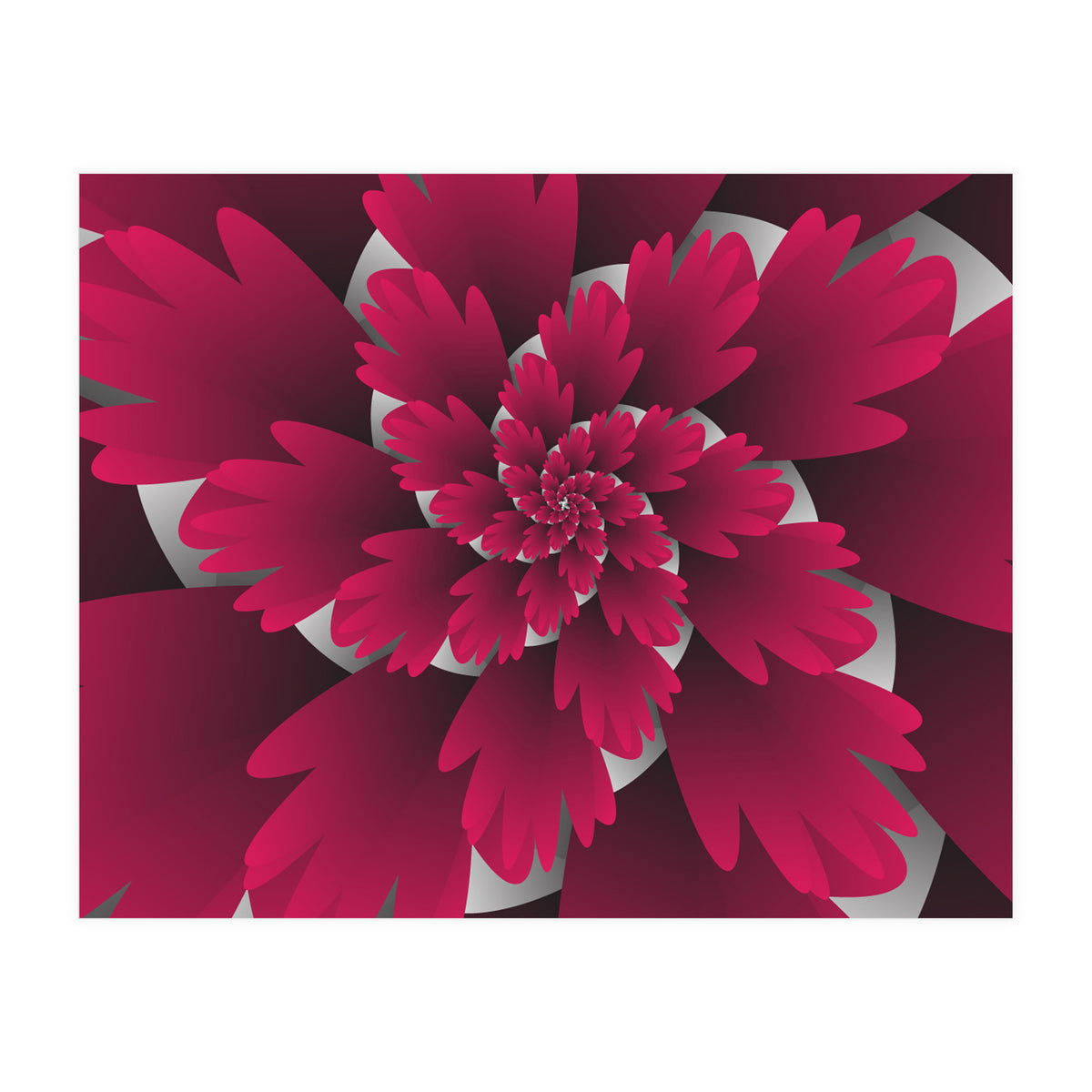 3D Pink Leaf Blooms (Print Only)