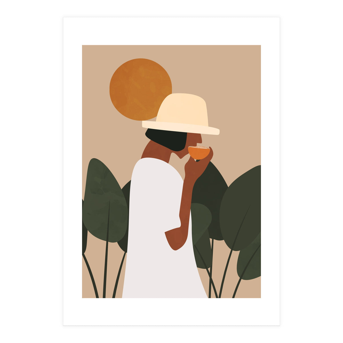 Boho Chic Woman at Park (Print Only)