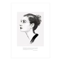 Audrey Hepburn, Quote Black (Print Only)