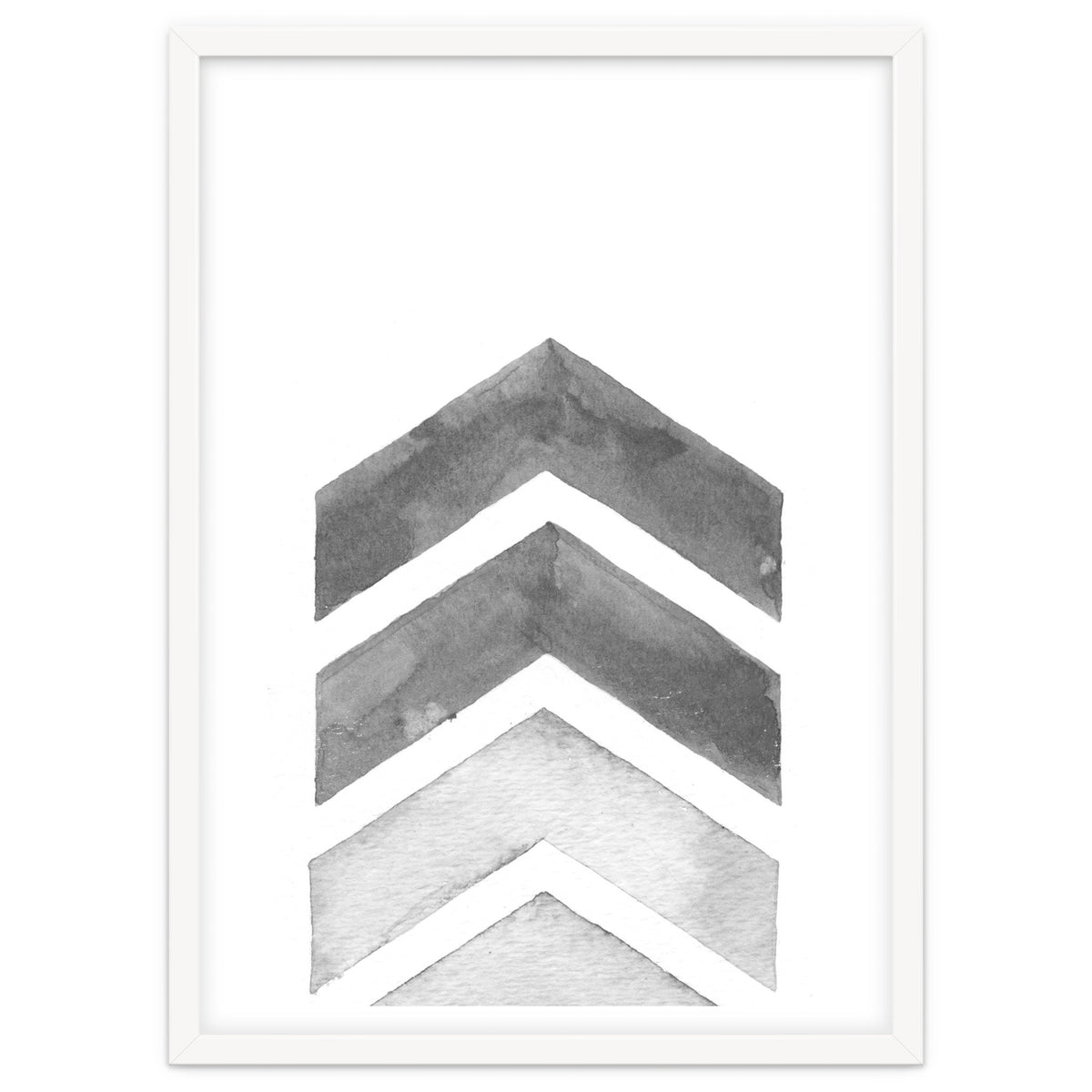 Grey Watercolor Chevron