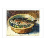 Trout in a Bowl Oil Painting (Print Only) thumbnail