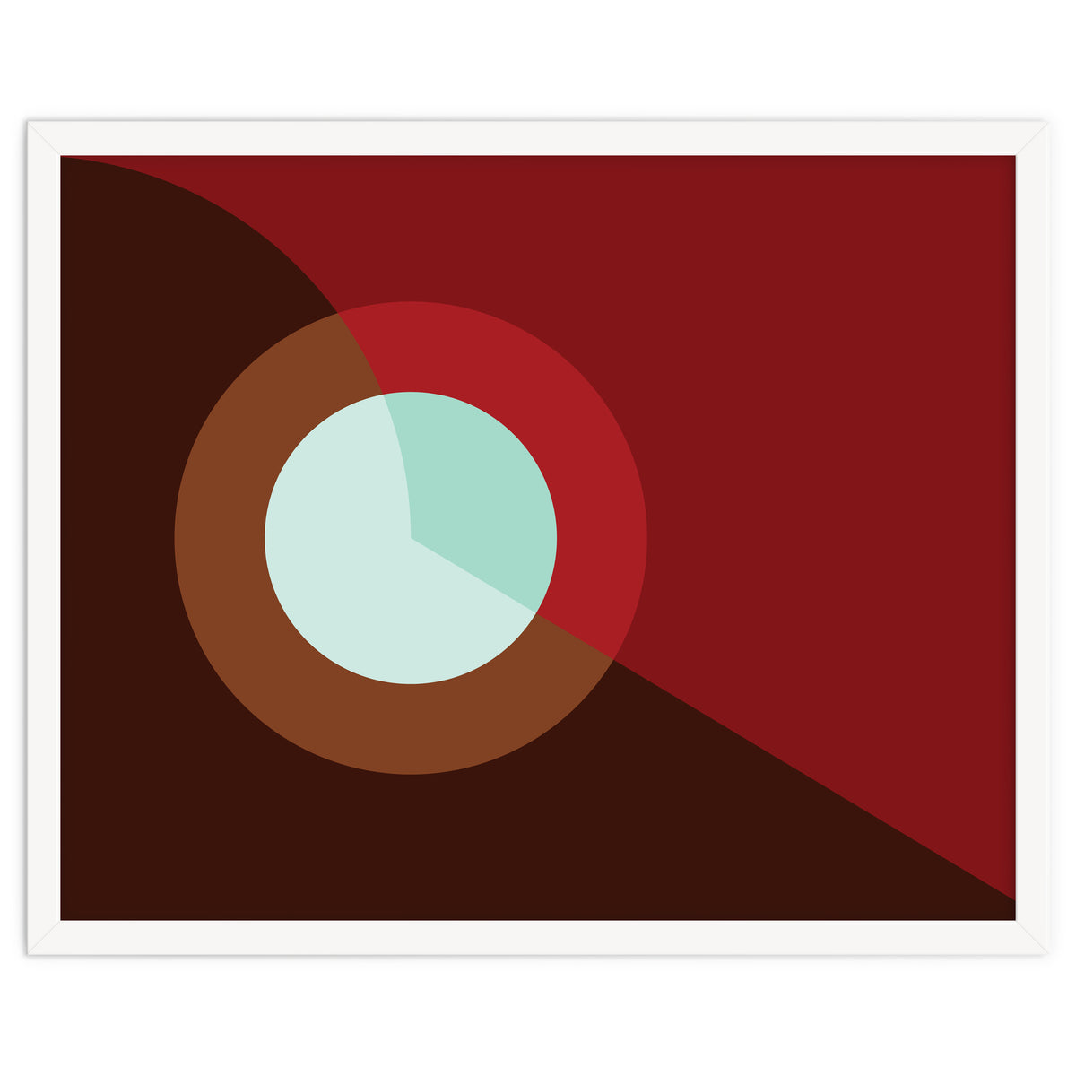 Geometric Shapes No. 2 - deep reds & turquoise