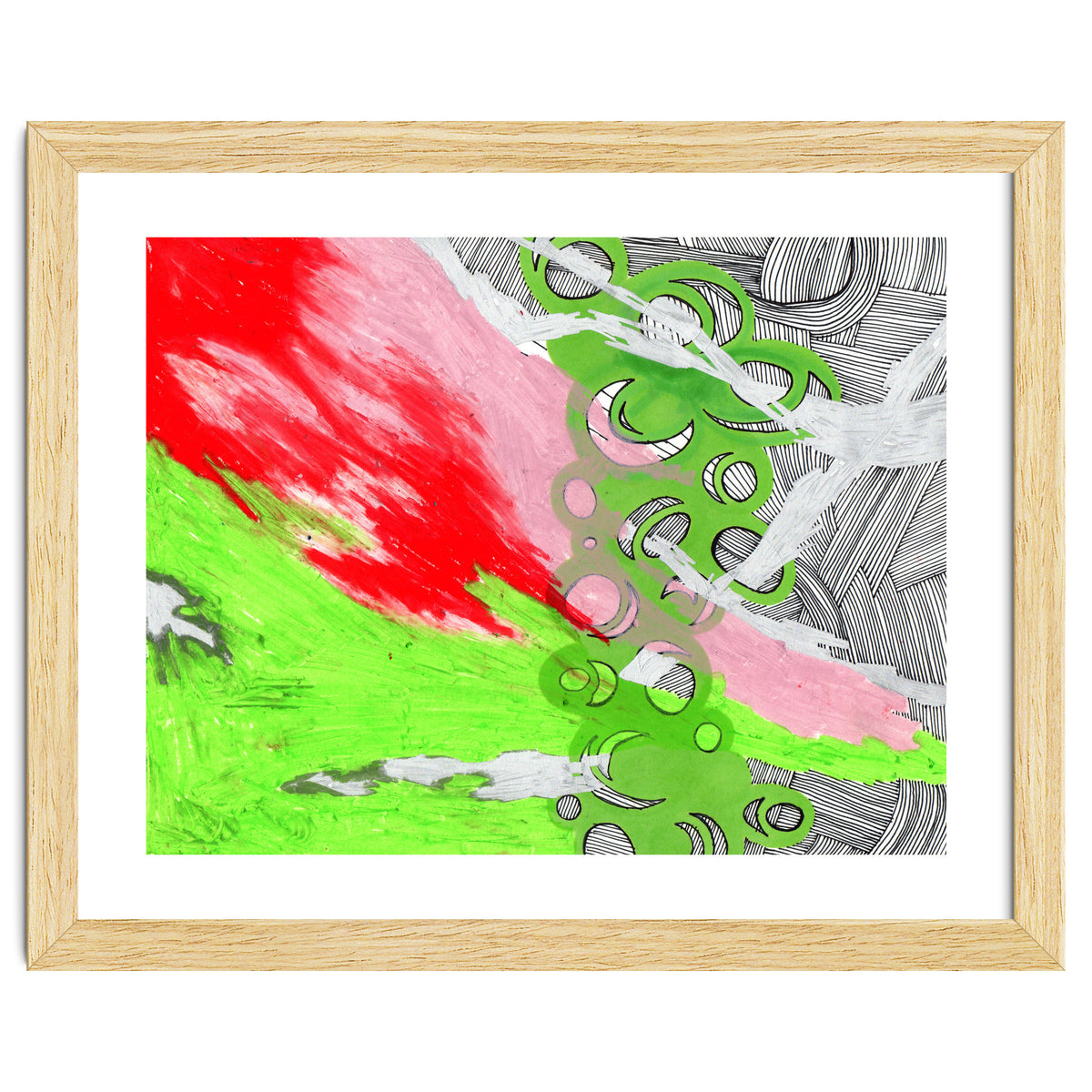 Green and Pink Spill