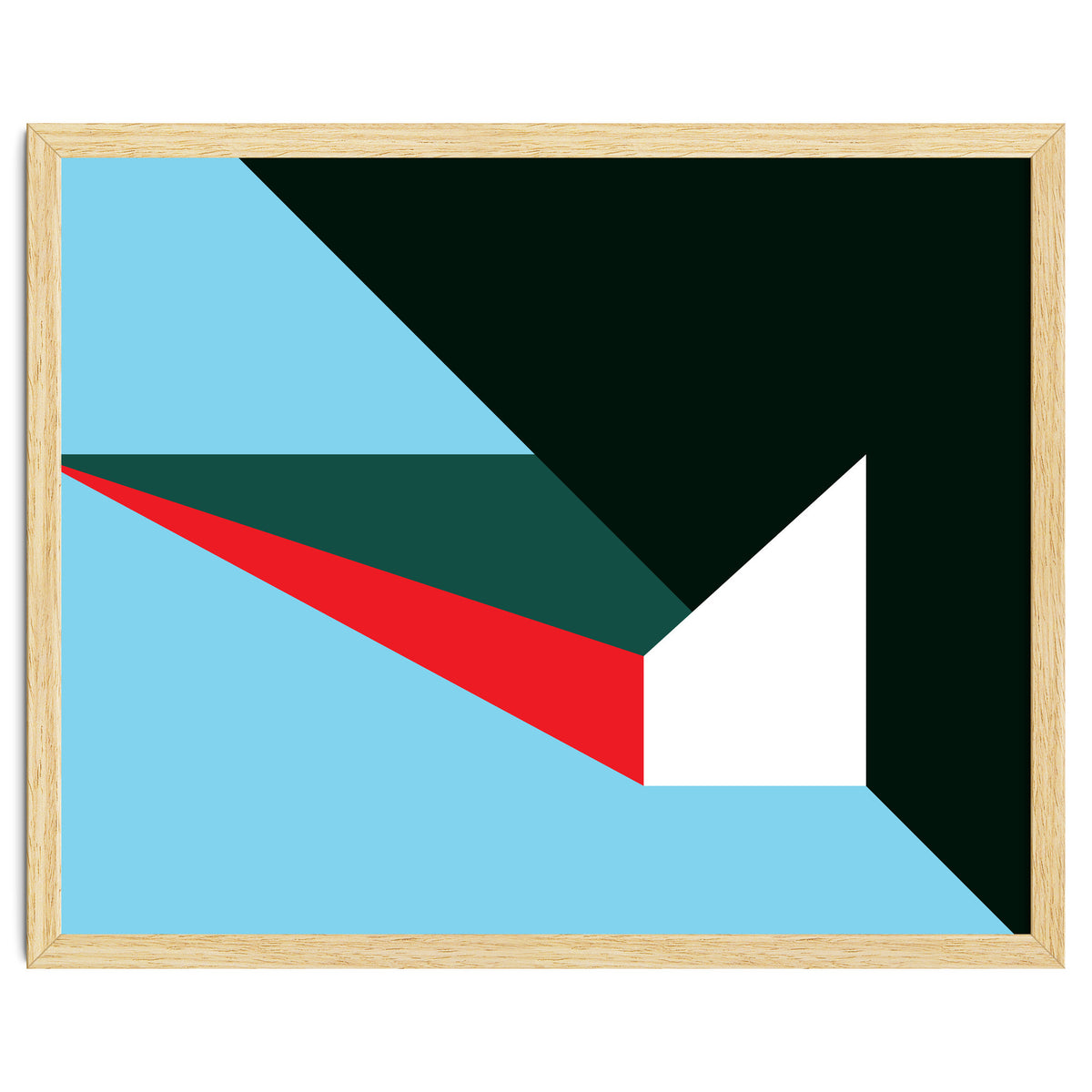 Geometric Shapes No. 45 - red, blue, green & black