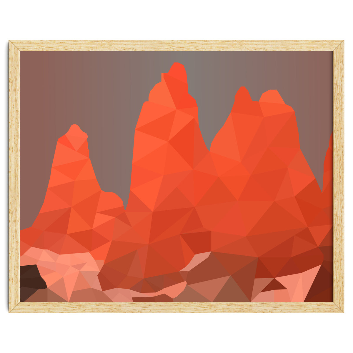 Torres Del Paine National Park Low Poly Art