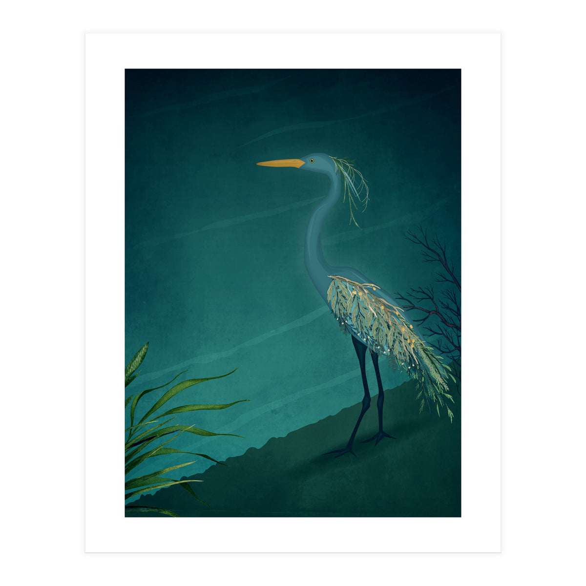 Camouflage:  The Crane (Print Only)