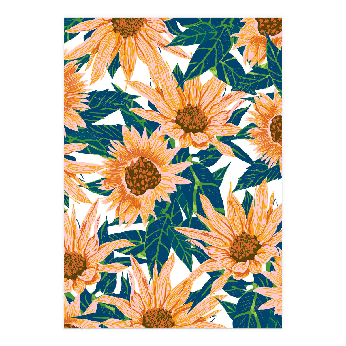 Blush Sunflowers (Print Only)