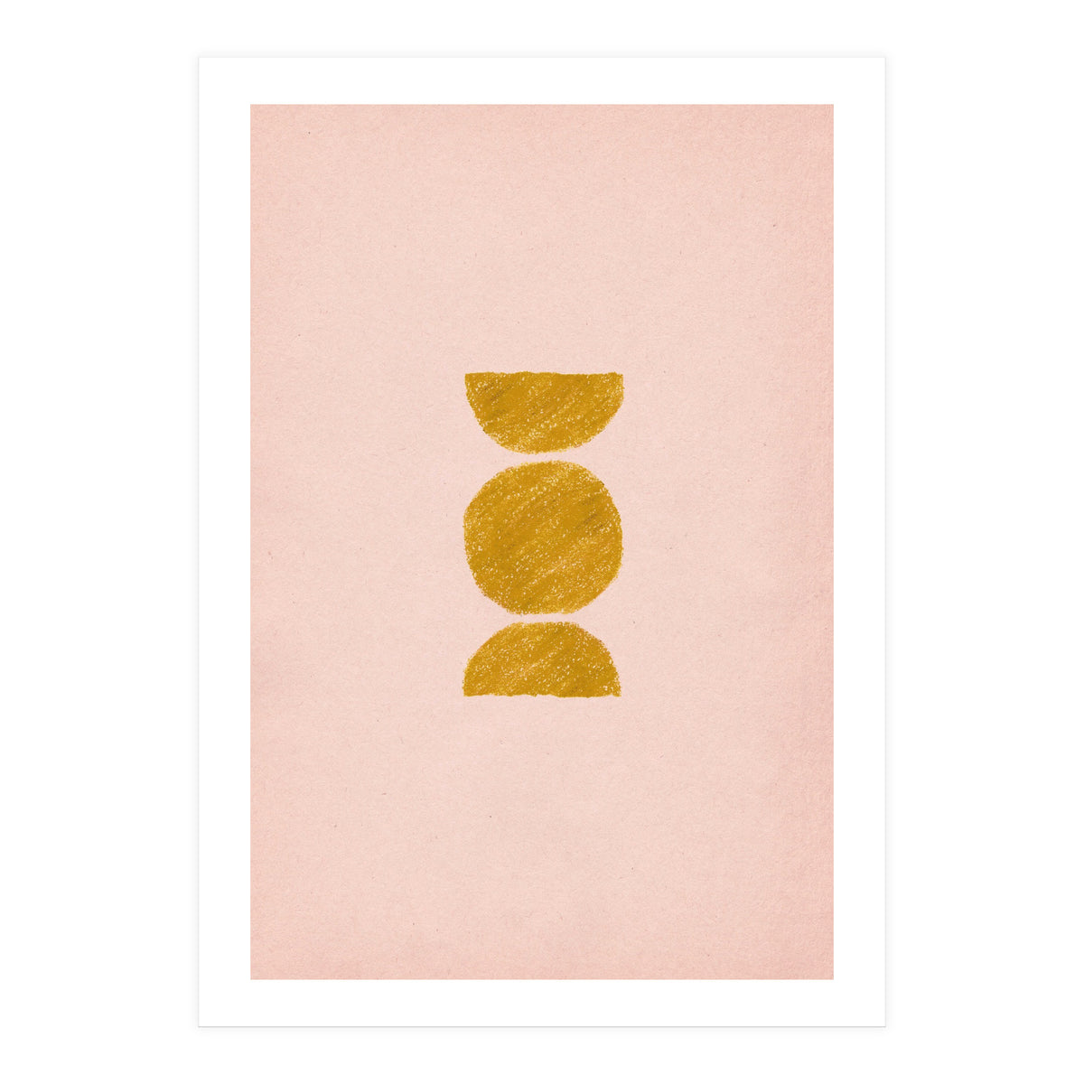 Pink and rust minimalist shapes (Print Only)