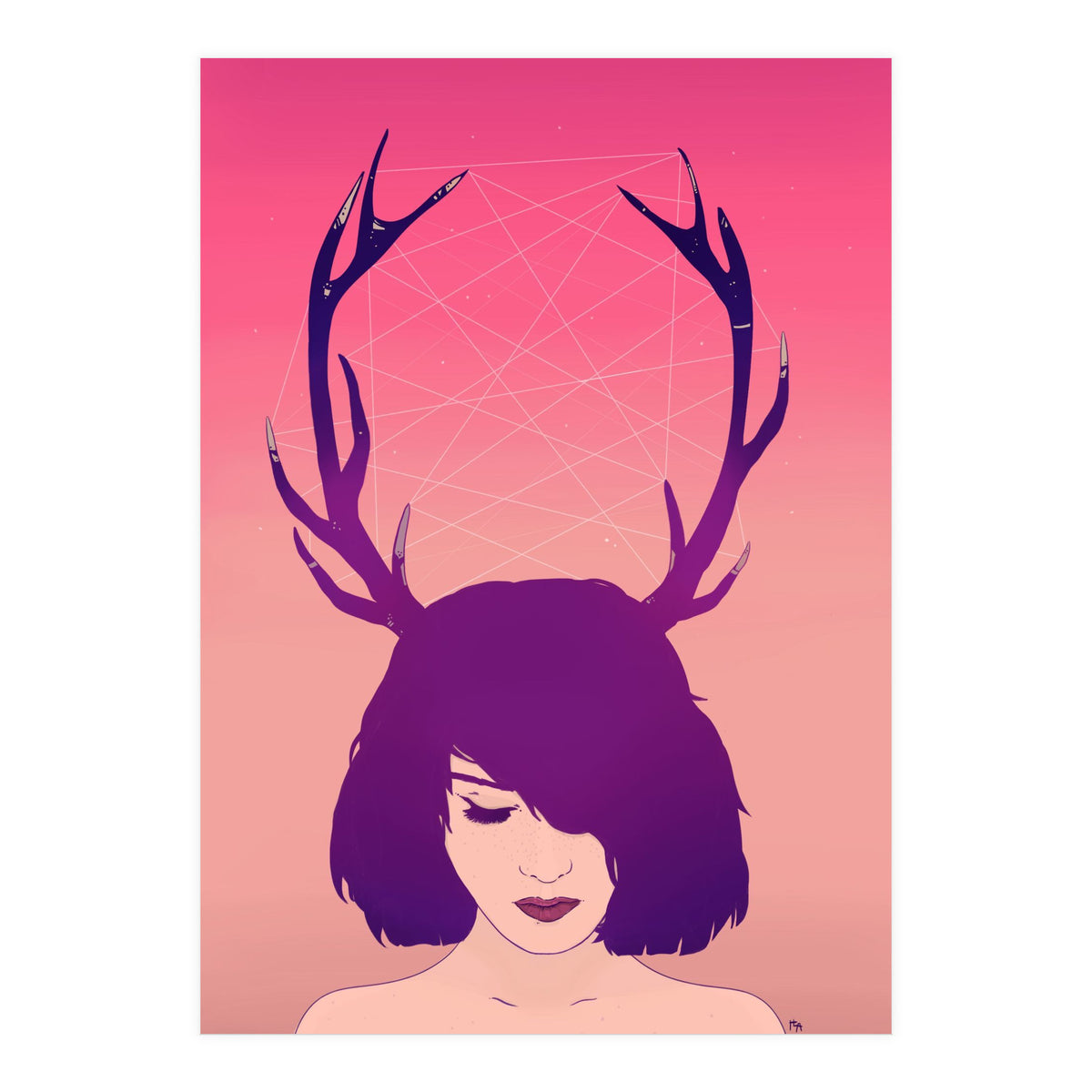 Jackalope Lady (Print Only)