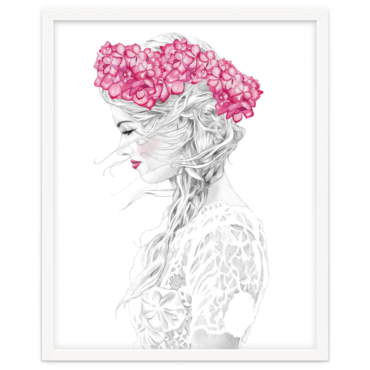 Pink Hydrangea Girl