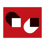 Geometric Shapes No. 38 - red, white & black (Print Only) thumbnail