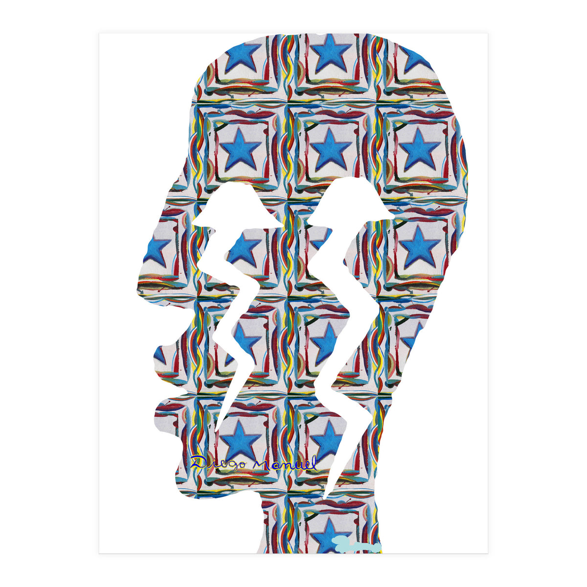 Perfil Con Rayos 12  (Print Only)