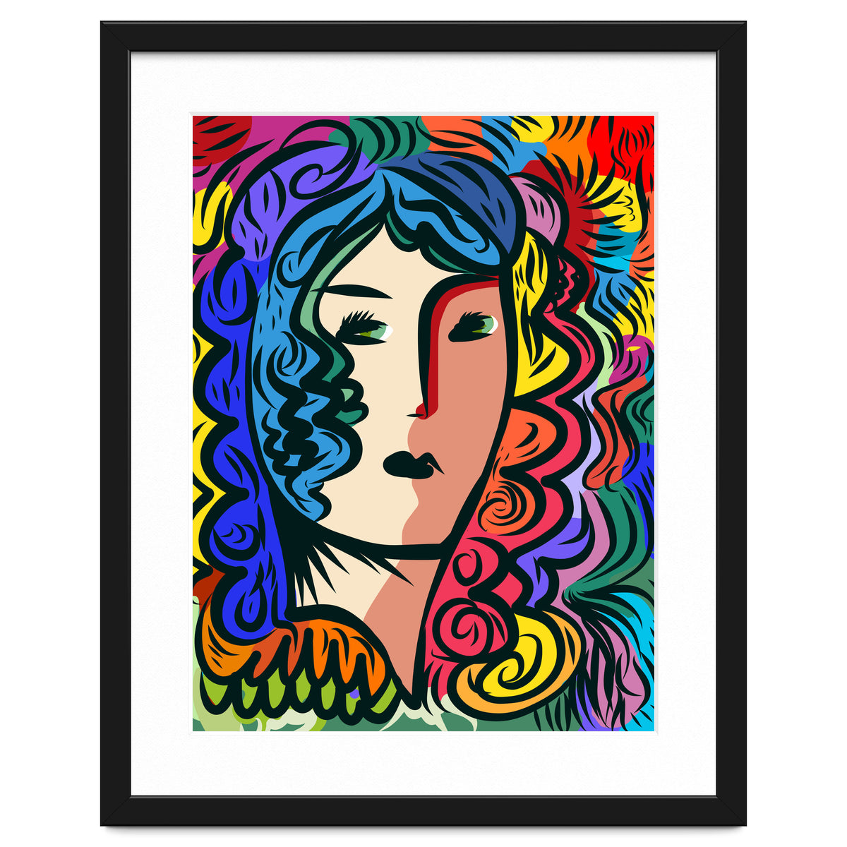 Rainbow Portrait Girl