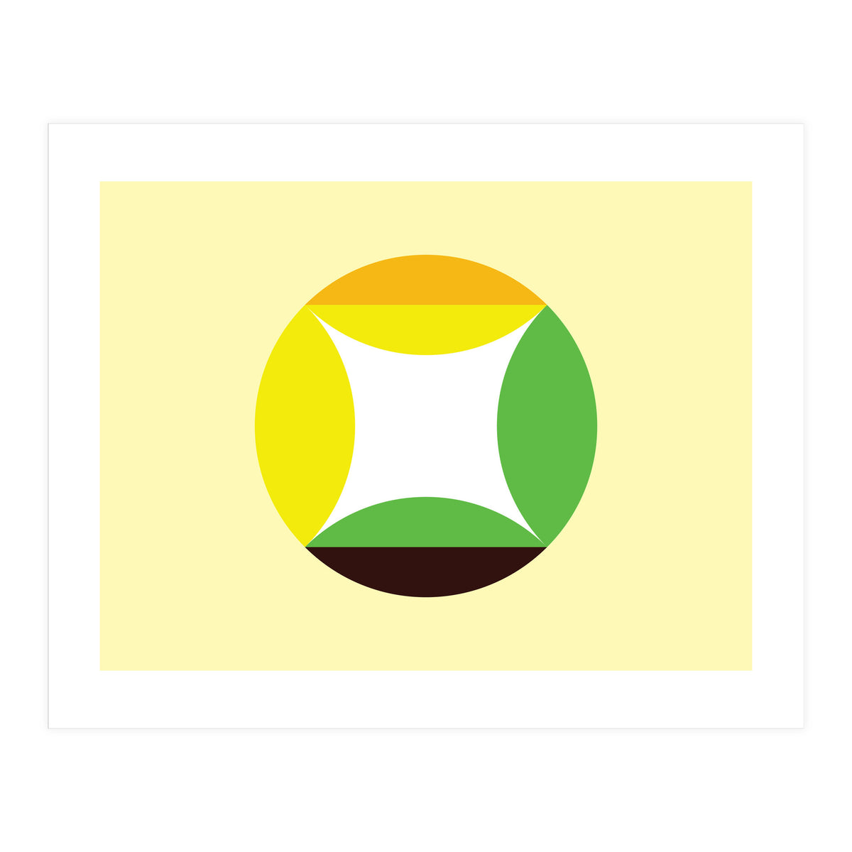 Geometric Shapes No. 21 - yellow, green & orange (Print Only)