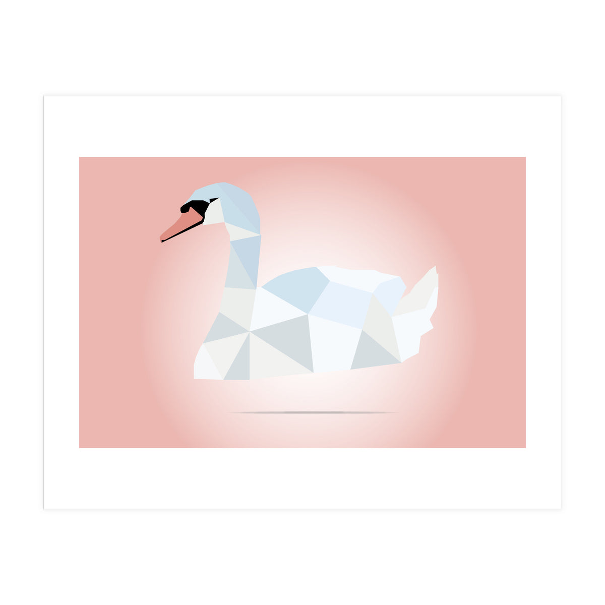 Swan Low Poly Art (Print Only)