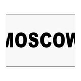 Let`s go to Moscow, Russia! White road sign (Print Only) thumbnail