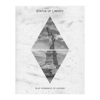 Coordinates NEW YORK CITY Statue of Liberty  (Print Only)