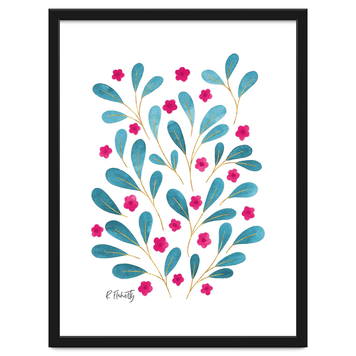 Springtime Floral | Teal and Pink