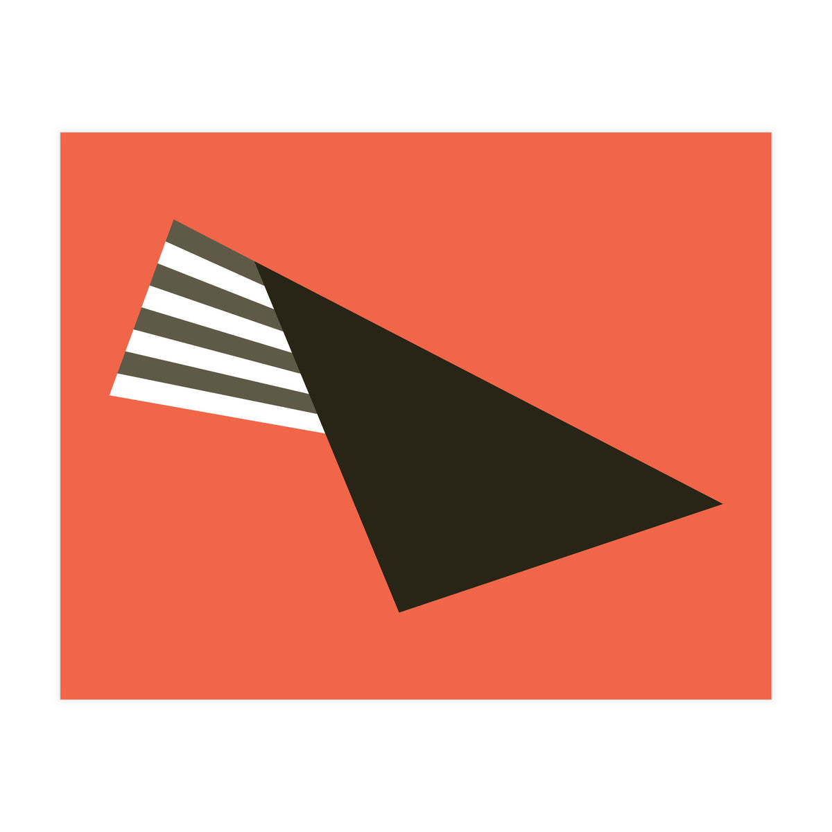 Geometric Shapes No. 75 - pink & stripes (Print Only)