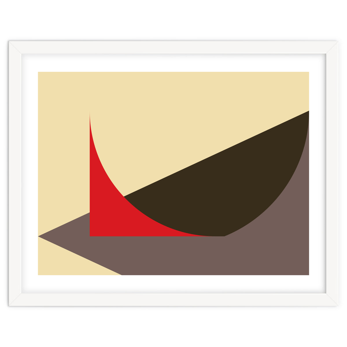 Geometric Shapes No. 6 - brown, beige & red