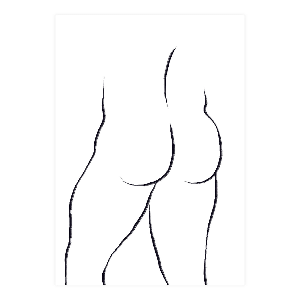 Male butt line (Print Only)