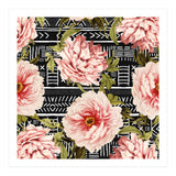 Flowering pink on drawn lines (Print Only) thumbnail