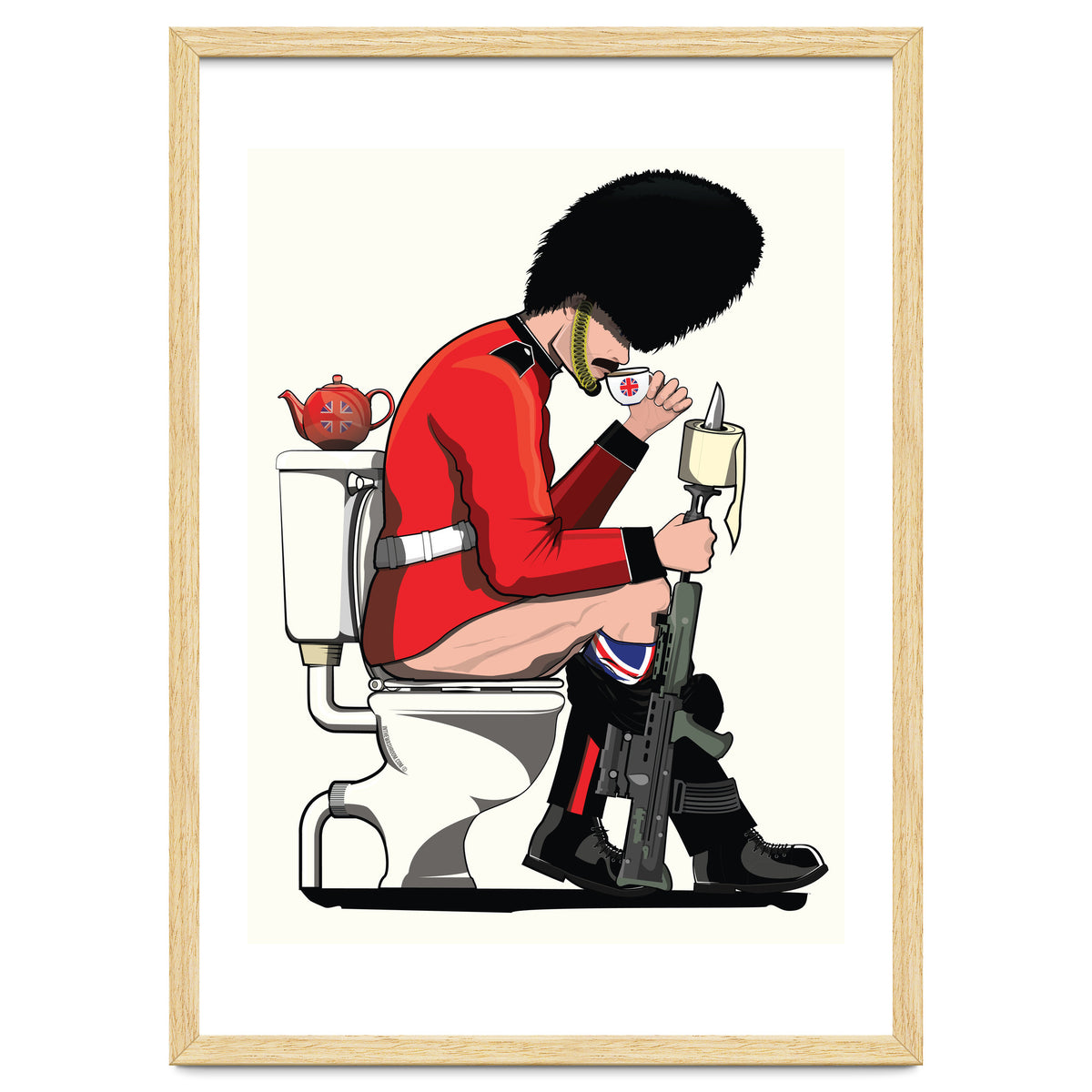 British Army Soldier on the Toilet, funny bathroom humour.