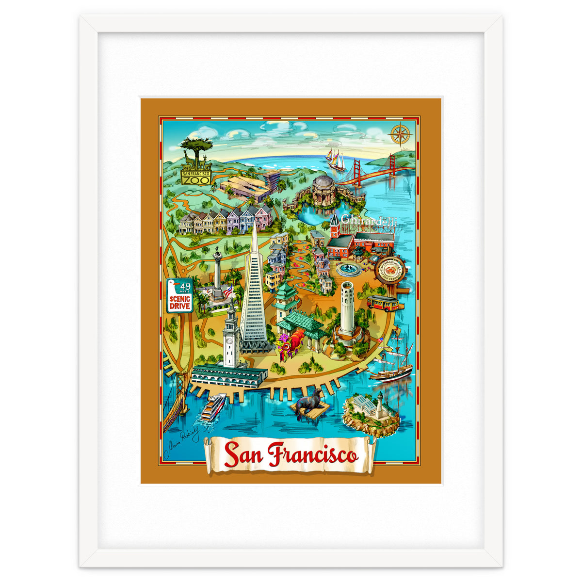 San Francisco Map Illustration