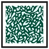 Deep Emrald | Green Terrazzo Pattern | Fun Funky Eclectic Modern Boho Painting