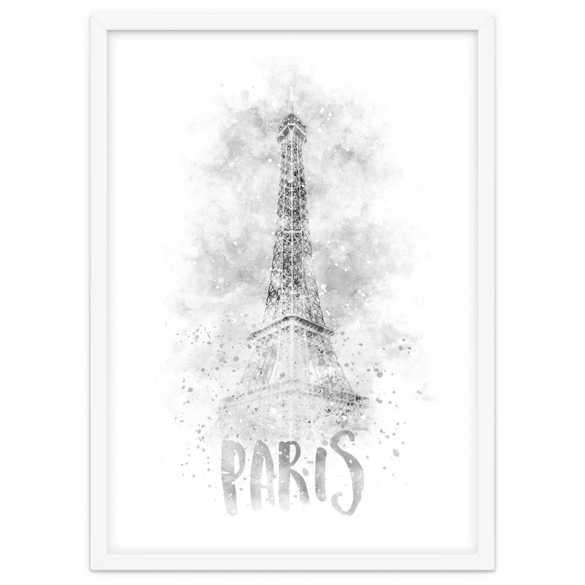 Monochrome Art EIFFEL TOWER | watercolor