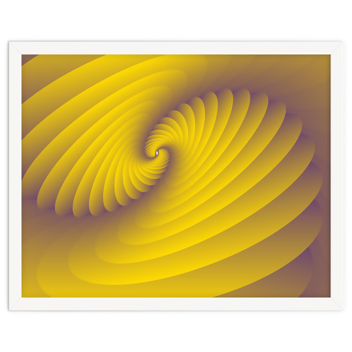 3d Abstract YELLOW Spiral Modern ART