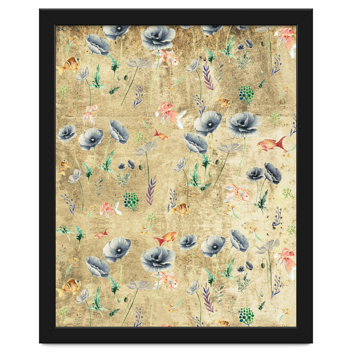 Fishes & Garden #Gold-plated