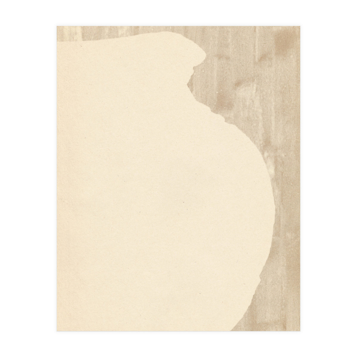 Cream tone vase silhouette (Print Only)