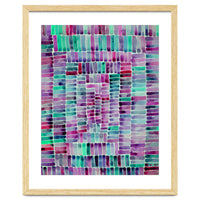 Abstract rectangle pattern in magenta and teal