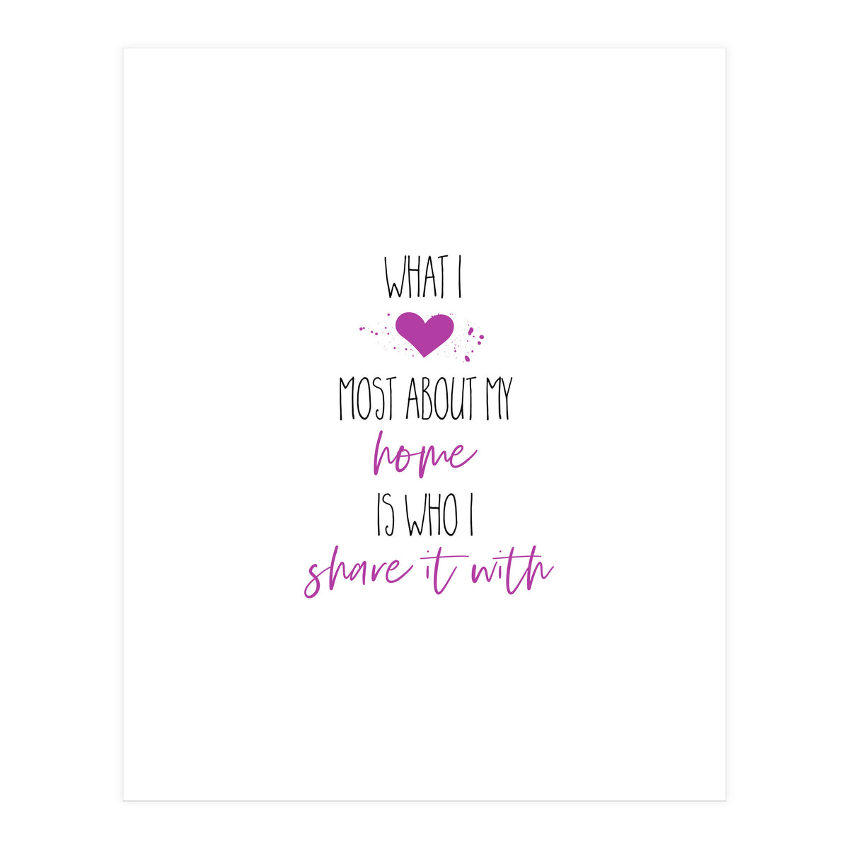 What I love most about my home (Print Only)