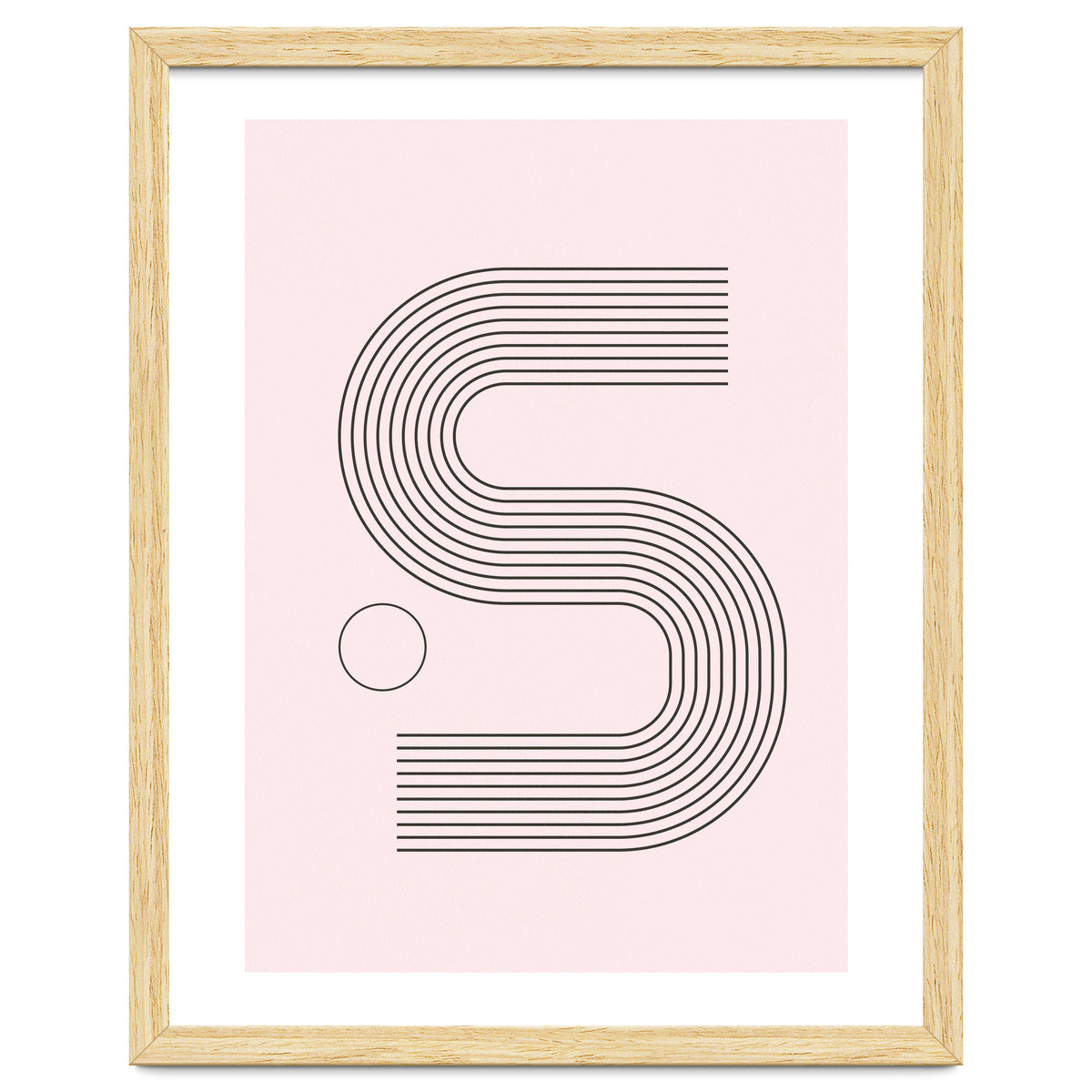 Rainbow Line Art Mid Century Modern