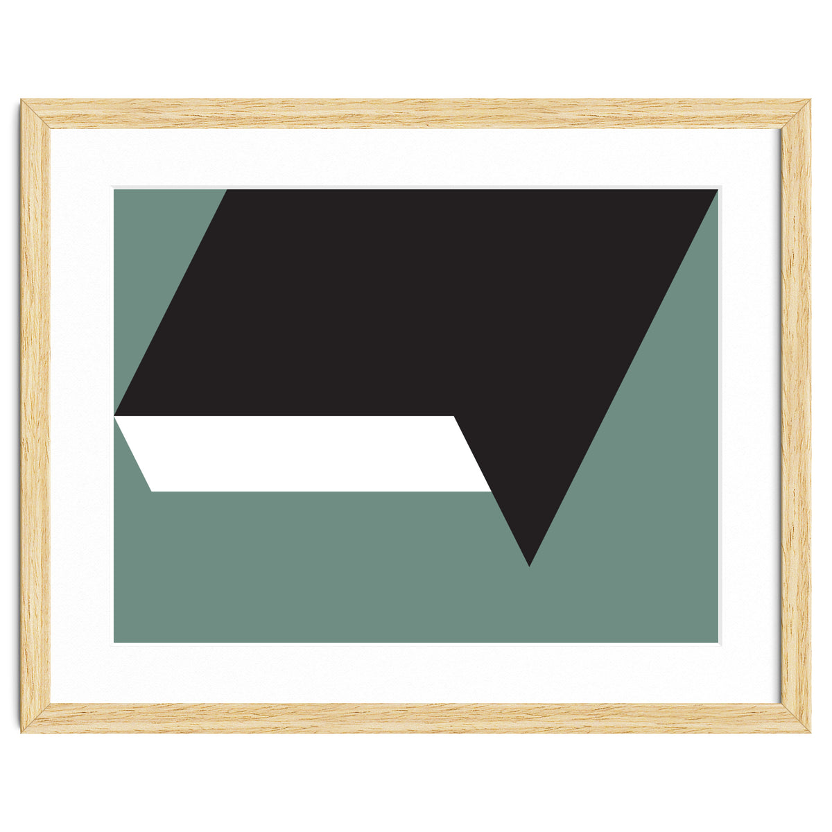 Geometric Shapes No. 85 - black, white & grey