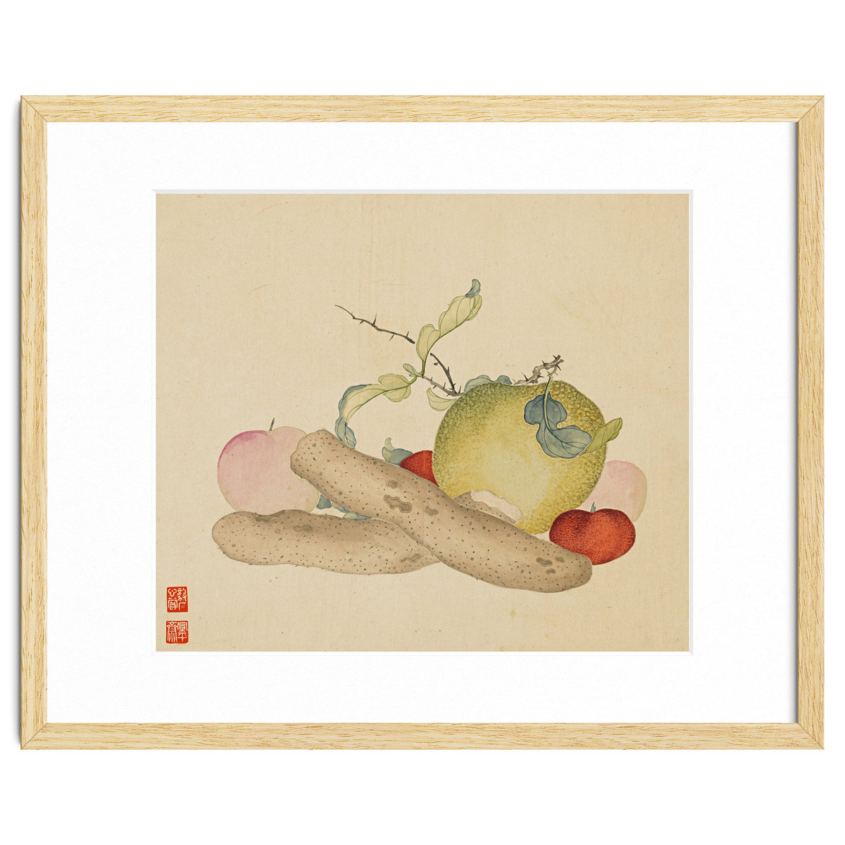 Wang Chengyu~flowers And Vegetables, Vegetables, Fruits, Yam, Apple, Pear