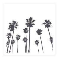 Palms & Sunset-Minimal B&W (Print Only)