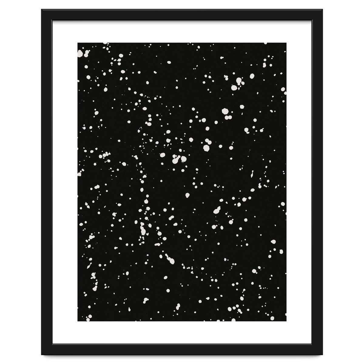 Paint Splatter on Black Background