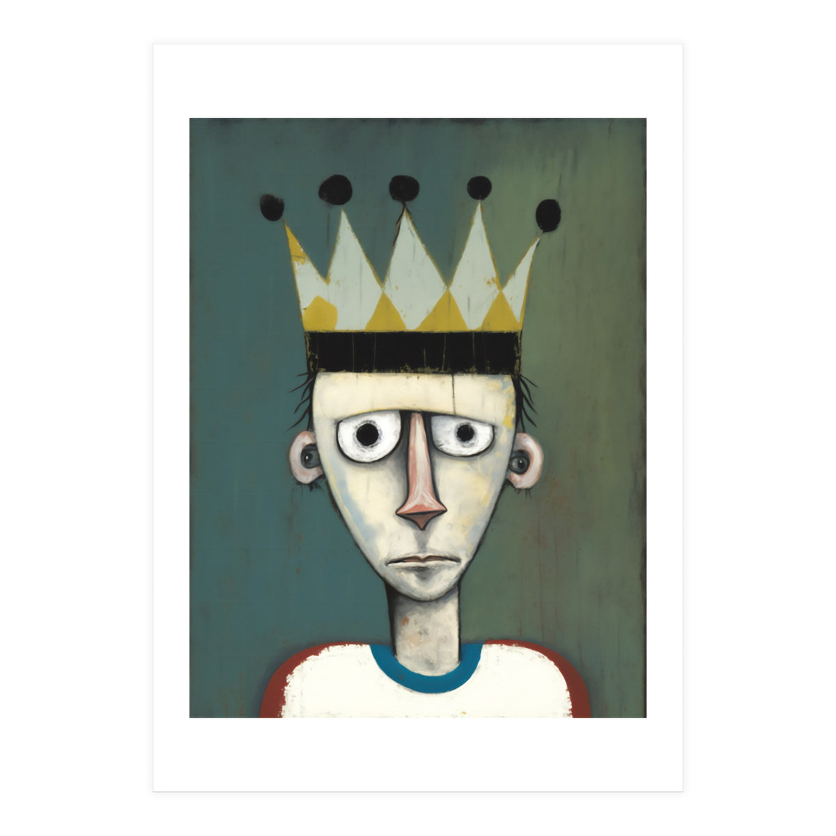 Footballer In A Crown (Print Only)