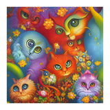Colorful Crazy Kitty Cat Kitten Collage (Print Only) thumbnail