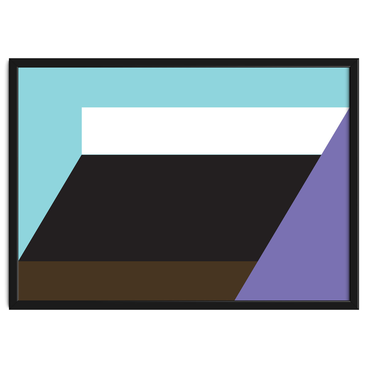 Geometric Shapes No. 34 - purple, blue & black